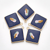 Smooth Surface Alloy Enamel Pendants PALLOY-T067-04A-1