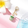Tomato Glass Seed Beaded Pendant Decorations HJEW-MZ00264-01-1