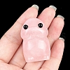 Natural Rose Quartz Carved Frog with Eye Figurines PW-WG73755-06-1