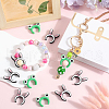 SUNNYCLUE 116Pcs 2 Styles Rabbit/Frog Food Grade Silicone Focal Beads SIL-SC0002-34-4