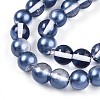Baking Painted Transparent Glass Beads Strands DGLA-N011-10mm-08-3