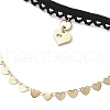 Brass Heart Tassel Thigh Leg Chains AJEW-AN00653-3