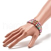 3Pcs Polymer Clay Heishi Surfer Stretch Bracelets Set BJEW-JB07717-4