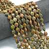 Natural Unakite Beads Strands G-C116-A22-02-1