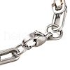 201 Stainless Steel Byzantine Chain Bracelets BJEW-B078-107GP-3