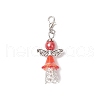 Angel Handmade Glass Beaded & Acrylic Pendants Decorations HJEW-JM03401-4