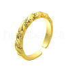 2Pcs 2 Styles Brass Micro Pave Clear Cubic Zirconia Cuff Rings for Women RJEW-S399-02G-5