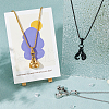 FIBLOOM 3Pcs 3 Colors Stainless Steel Boxing Glove Pendant Necklaces Set with Box Chains for Men NJEW-FI0001-25-5
