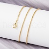 Brass Box Chain Necklaces NJEW-K123-11G-2