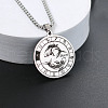 201 Stainless Steel Pendant Necklaces with Alloy Box Chain WGA45A6-12-1