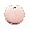 Ion Plating(IP) 304 Stainless Steel Stamping Blank Tag Charms STAS-D167-04RG-1