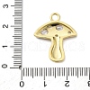 Brass Micro Pave Cubic Zirconia Pendants KK-F895-07G-4