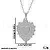 Stainless Steel Sacred Heart Pendant Necklaces for Women WS5795-1-1