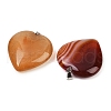 Natural Red Agate Pendants G-S364-006G-2