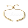 Brass Clear Cubic Zirconia Round Ball Slider Bracelet Making KK-F892-33G-2