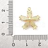 Brass Micro Pave Cubic Zirconia Pendants KK-K371-43G-3