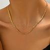 Vintage Brass Curb Chains Multi-strand Necklaces for Women EG8153-1