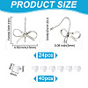 GOMAKERER 24Pcs Brass Earring Hooks KK-GO0001-46-2