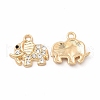 Rack Plating Eco-friendly Alloy Rhinestone Pendants FIND-A025-16G-02-1