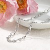 5.5MM 304 Stainless Steel Textured Oval Link Chain Necklaces NJEW-T016-12P-3