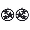 Spray Painted Alloy Pendants PALLOY-S125-080A-NR-2