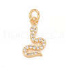 Eco-Friendly Brass Micro Pave Cubic Zirconia Pendants KK-M225-11G-1