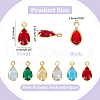   48Pcs 6 Colors Glass Charms KK-PH0010-45-2