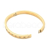Ion Plating(IP) 304 Stainless Steel Bangle with Rhinestone BJEW-Q768-01G-3