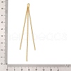 Brass Square Snake Chains Tassel Big Pendants KK-G510-02G-3