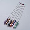 Natural Mixed Stone Pointed Dowsing Pendulums G-J386-A-1