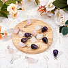 FIBLOOM 18Pcs 3 Styles Gemstone Pendants G-FI0001-28-4