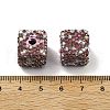 Cube Shape Polymer Clay Rhinestone Beads CLAY-NH0001-08B-3