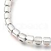 Adjustable 304 Stainless Steel Rhinestone Strass Chains Slider Bracelets BJEW-B008-01E-4