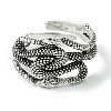 Snake Alloy Open Cuff Rings RJEW-K275-72AS-2