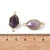 Natural Amethyst Faceted Connector Charms G-H323-05G-02-3