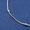 925 Sterling Silver Satellite Chain Bracelets for Women BJEW-E101-01S-06-3