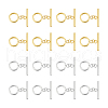 24Pcs 2 Colors 304 Stainless Steel Ring Toggle Clasps FIND-UN00006-1