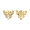Rack Plating Brass Micro Pave Cubic Zirconia Pendants ZIRC-I061-17G-2