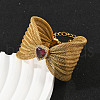 304 Stainless Steel Cubic Zircon Cable Chains Bracelets for Women BJEW-V013-01G-3