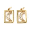 Brass Micro Pave Clear Cubic Zirconia Pendants KK-E068-VF316-2