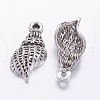 Tibetan Style Alloy Whelk/Conch Shell Pendants X-TIBEP-Q043-226-RS-2