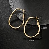 Elegant Geometric Oval Stainless Steel Hoop Earrings XV3579-6