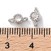 Rack Plating Brass Pave Clear Cubic Zirconia Connector Charms KK-Z039-38P-3