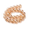 Transparent Electroplate Glass Beads Strands EGLA-N002-34F-F01-2