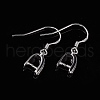Rhodium Plated 925 Sterling Silver Earring Hooks STER-I009-07P-4