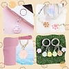 ARRICRAFT 48Pcs 8 Colors Translucent Resin Paw Print Pendants CRES-AR0001-31-5