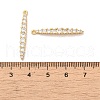 Brass Micro Pave Clear Cubic Zirconia Pendants KK-E098-03G-3