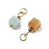 Natural Flower Amazonite Pendants STAS-Z129-01G-02-2