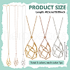 3Pcs 3 Colors 304 Stainless Steel Macrame Pouch Necklace Making NJEW-PH01550-2