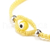 Lampwork Evil Eye Braided Bead Bracelet BJEW-JB07857-02-3